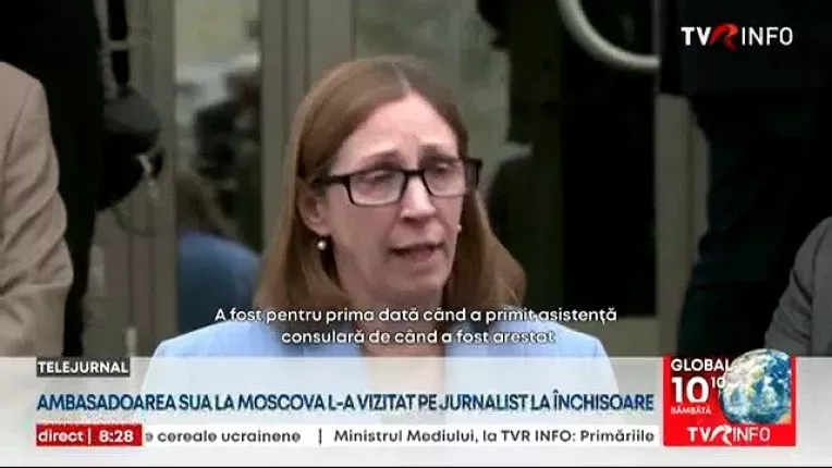 Ambasadoarea SUA la Moscova l-a vizitat in inchisoare pe ziaristul american