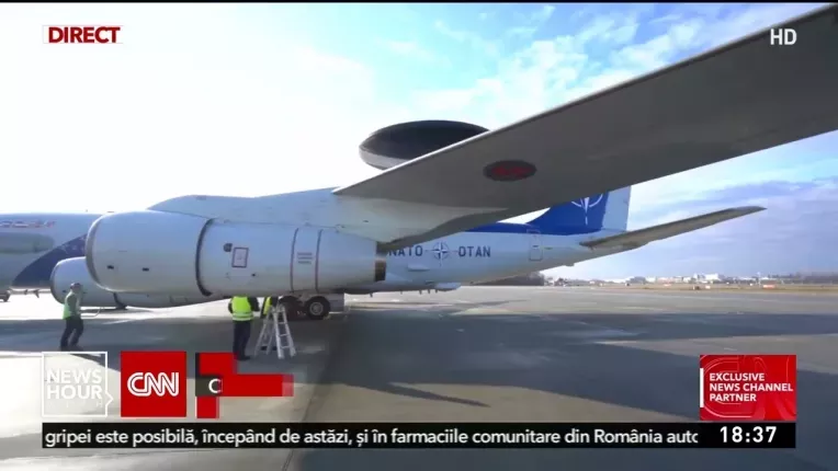 Avioane AWACS in Romania: super-radarele NATO, mai aproape de razboiul din Ucraina