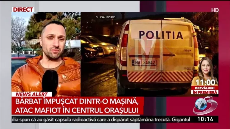 Barbat impuscat in gat dintr-o masina. Atac mafiot in centrul orasului
