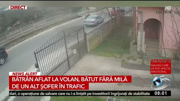 Batran blocat in trafic si batut fara mila pentru ca ar fi condus prea incet, in Hunedoara