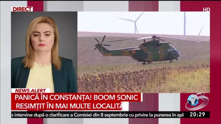 Boom sonic, resimtit in mai multe localitati din Constanta | Oamenii s-au speriat si au sunat la 112