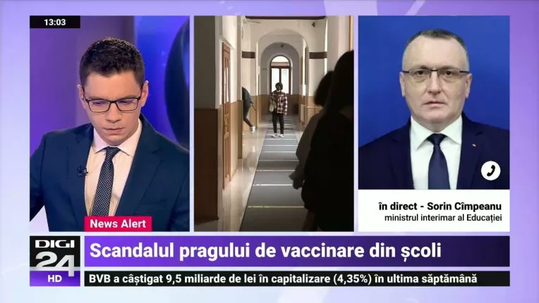 Cimpeanu, propunere: In localitatile cu rata mai mica de 3 la mie sa nu se tina cont de vaccinare