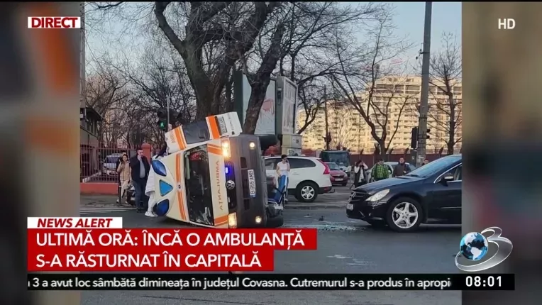 Doua accidente rutiere cu Ambulante in cateva ore, in sectorul 5 din Bucuresti