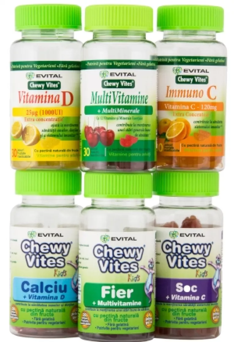 Evital te invita sa te bucuri de viata cu noile vitamine Chewy Vites!