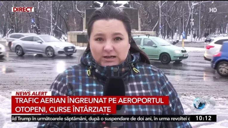 Intarzieri pe aeroportul Otopeni din cauza ninsorilor
