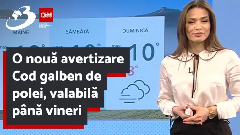 O noua avertizare Cod galben de polei, valabila pana vineri