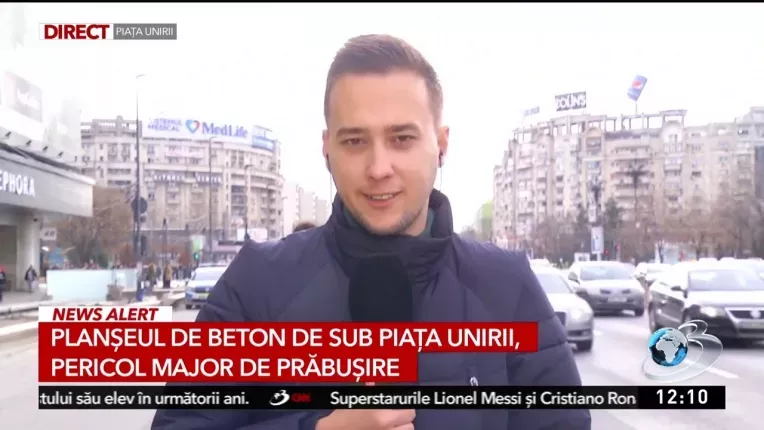 Planseu de beton de sub Piata Unirii pericol major de prabusire
