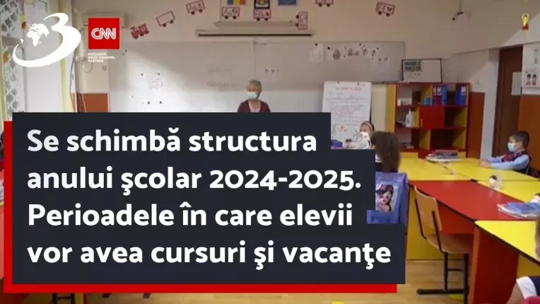 Se schimba structura anului scolar 2024-2025. Perioadele in care elevii vor avea cursuri si vacante