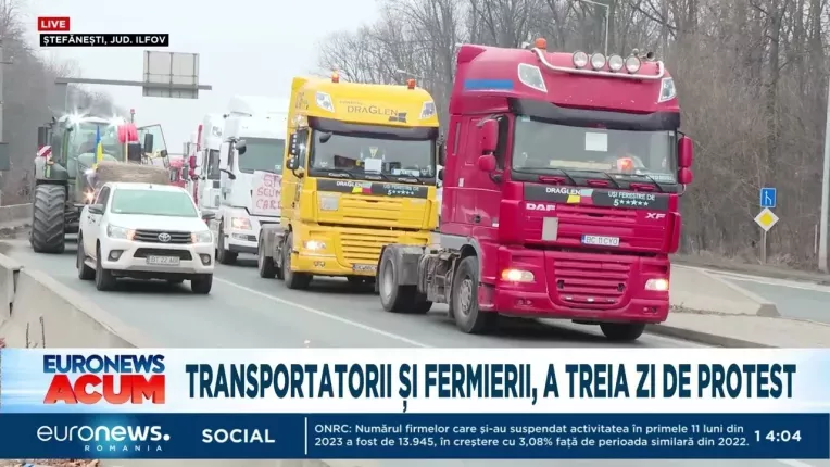 Transportatorii si fermierii discuta cu Marcel Ciolacu la Guvern, in a treia zi de protest