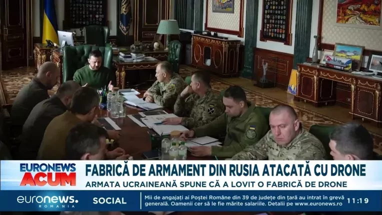 Ucraina a bombardat o fabrica de drone din Rusia