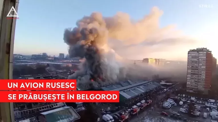 Un avion militar rusesc s-a prabusit in regiunea Belgorod, aproape de granita cu Ucraina