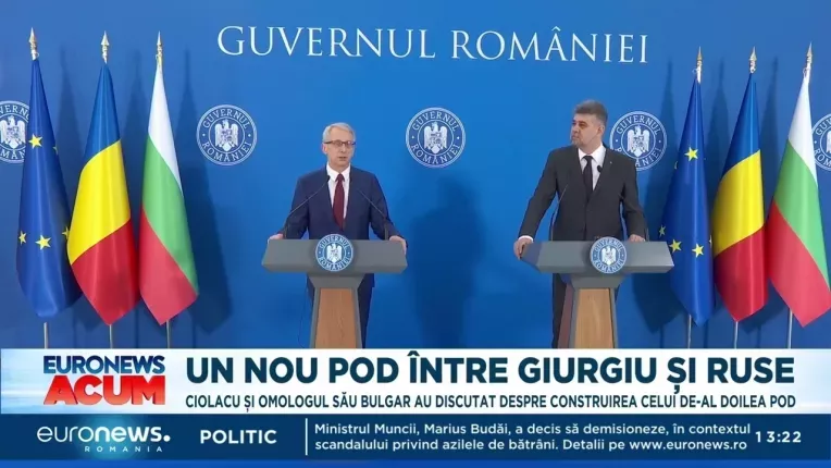 Un nou pod intre Giurgiu si Ruse. Marcel Ciolacu si omologul sau bulgar au discutat la Bucuresti